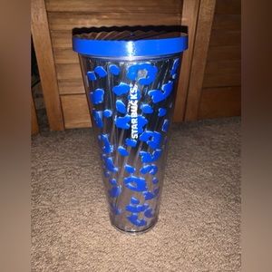 Starbucks cobalt blue leopard tumbler. 💙